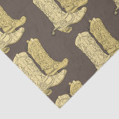 Brown Cream Cowboy laarzen Tissuepapier (Detail)