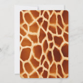 Brown Cream Giraffe Animal Print Verjaardag Kaart (Achterkant)