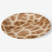 Brown Cream Giraffe Dierensafari Papieren Bordje (Gekanteld)