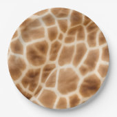 Brown Cream Giraffe Dierensafari Papieren Bordje (Voorkant)