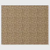Brown Cream Gold Giraffe Print Glitter Cadeaupapier (Vlak)