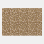 Brown Cream Gold Giraffe Print Glitter      Inpakpapier Vel (Voorkant)