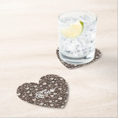 Brown Cream Hearts Kartonnen Onderzetters (Insitu)