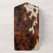 Brown Cream Koeienhuid All In One Uitnodiging (Buitenkant)