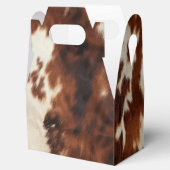 Brown Cream Koeienhuid Bedankdoosjes (Geopend)