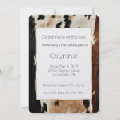 Brown Cream Koeienhuid Cowgirl Cowboy Verjaardag Kaart (Voorkant)