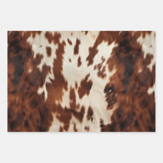 Brown Cream Koeienhuid Inpakpapier Vel (Voorkant)