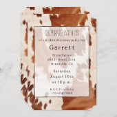 Brown Cream Koeienhuid Kaart (Voorkant / Achterkant)