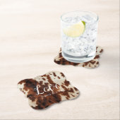 Brown Cream Koeienhuid Kartonnen Onderzetters (Insitu)