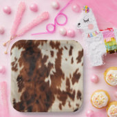 Brown Cream Koeienhuid Papieren Bordje (Feest)