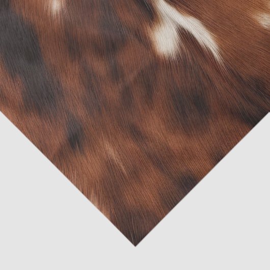 Brown Cream Koeienhuid Tissuepapier (Detail)