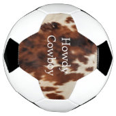 Brown Cream Koeienhuid Voetbal (Gedraaid)