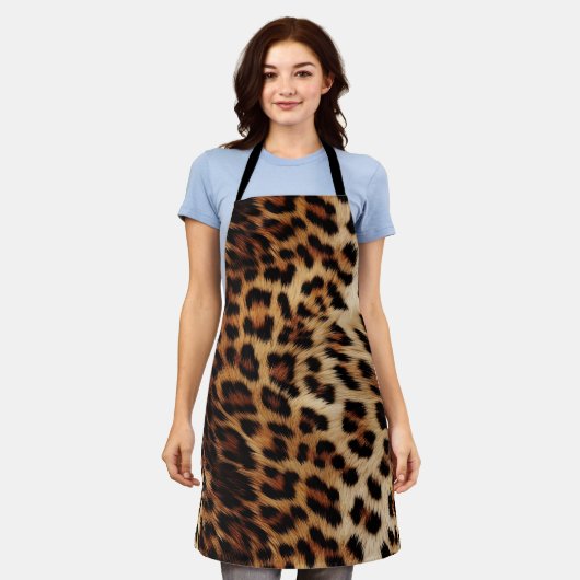 Brown Cream Leopard Animal Schort (Gedragen)