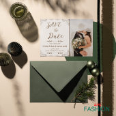 Brown & Cream Minimal  Flat Wedding Save The Date