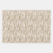 Brown Cream Pink Zebra Animal Glitter Inpakpapier Vel (Voorkant 2)