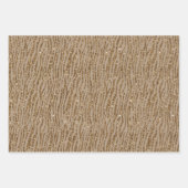 Brown Cream Pink Zebra Animal Glitter Inpakpapier Vel (Voorkant)