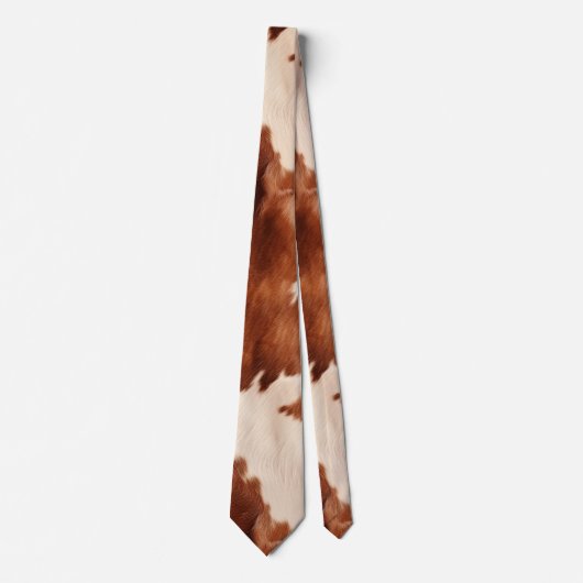 Brown Cream Southwest Cowhide Christmas Stropdas (Voorkant)