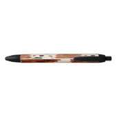 Brown Cream Southwest Cowhide Christmas Zwarte Inkt Pen (Achterkant)
