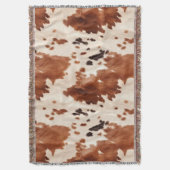 Brown Cream Southwest Cowhide   Deken (Voorkant Verticaal)