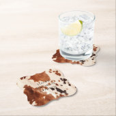 Brown Cream Southwest Cowhide  Kartonnen Onderzetters (Insitu)