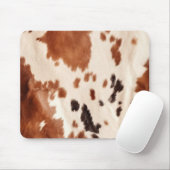 Brown Cream Southwest Cowhide  Muismat (Met muis)