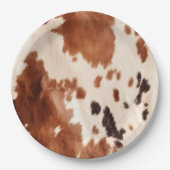 Brown Cream Southwest Cowhide  Papieren Bordje (Voorkant)
