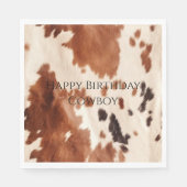 Brown Cream Southwest Cowhide  Servet (Voorkant)