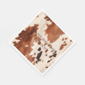 Brown Cream Southwest Cowhide  Servet (Hoek)