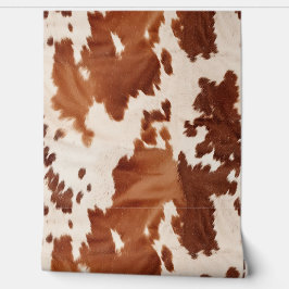 Brown Cream Southwest Koeienhuid Behang