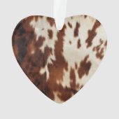 Brown Cream Southwest Koeienhuid Ornament (achterkant)