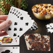 Brown Cream Southwest Koeienhuid Pokerkaarten (Insitu)