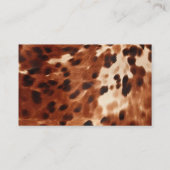 Brown Cream Southwest Koeienhuid Visitekaartje (Achterkant)