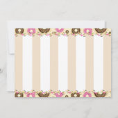 Brown Cream Sprinkle Donuts ONE 1ST Birthday Party Kaart (Achterkant)