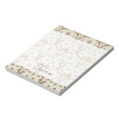 Brown Cream Tribal Native Feathers Skulls Notitieblok (Linkerzijde)