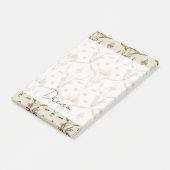 Brown Cream Tribal Native Feathers Skulls Post-it® Notes (Schuin)