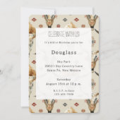 Brown Cream Tribal Native Feathers Verjaardag Kaart (Voorkant)