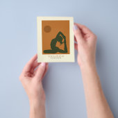 Brown Cream Yoga Cursussen Instructeur Aangepaste  Flyer (Hand)