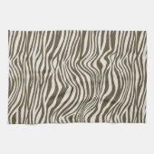Brown Cream Zebra Print Theedoek (Horizontaal)