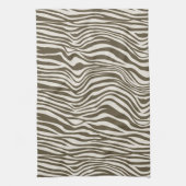 Brown Cream Zebra Print Theedoek (Verticaal)