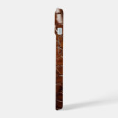 Brown Crocodile Leather Monogram iPhone 15 Case (Linkerkant)
