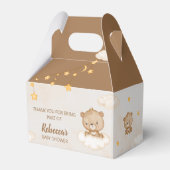 Brown Cute Beer we kunnen het Baby shower afwachte Bedankdoosjes (Achterkant)