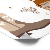 Brown Cute Cowboy Birthday Poster (Hoek)