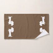 Brown Dachshund Bath Towel Set Hand Wash Cloth Bad Handdoek (Handdoek)