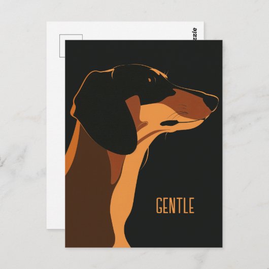 Brown Dachshund Briefkaart (Voorkant / Achterkant)