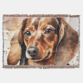Brown Dachshund Deken (Voorkant)