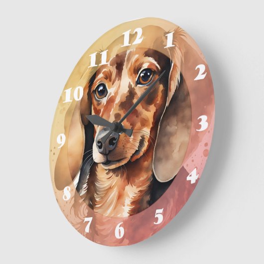 Brown Dachshund Grote Klok (Hoek)