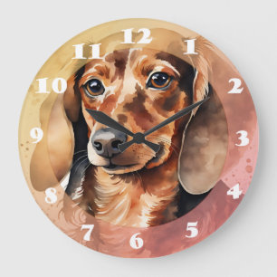 Brown Dachshund Grote Klok