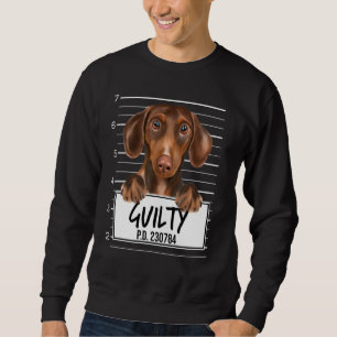 Brown Dachshund Mugshot Guilty Dog Trui