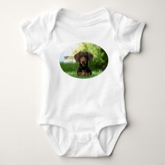 Brown Dachshund Puppy Romper (Voorkant)
