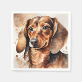 Brown Dachshund Servet (Voorkant)